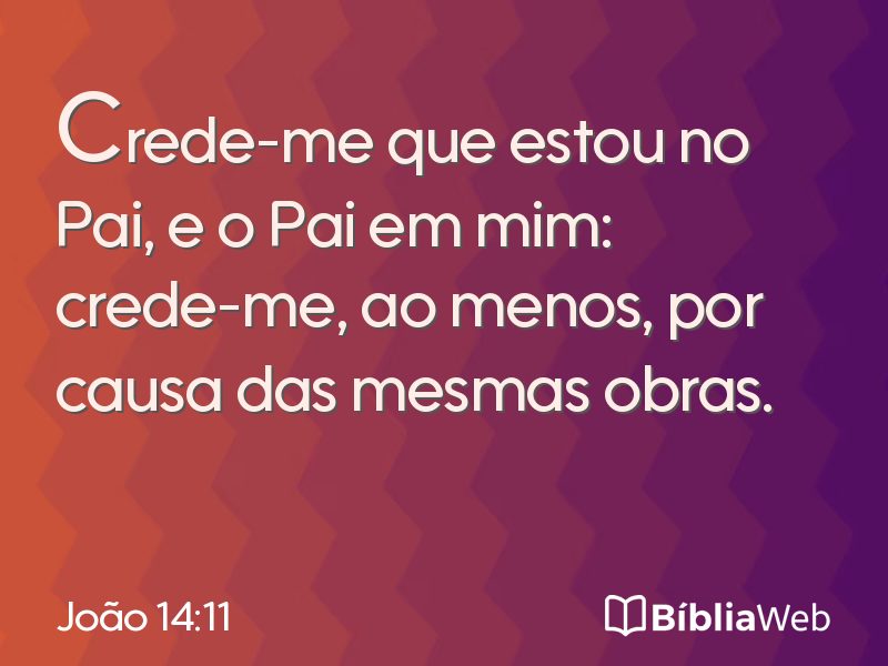 João 14:11 em imagem para compartilhar