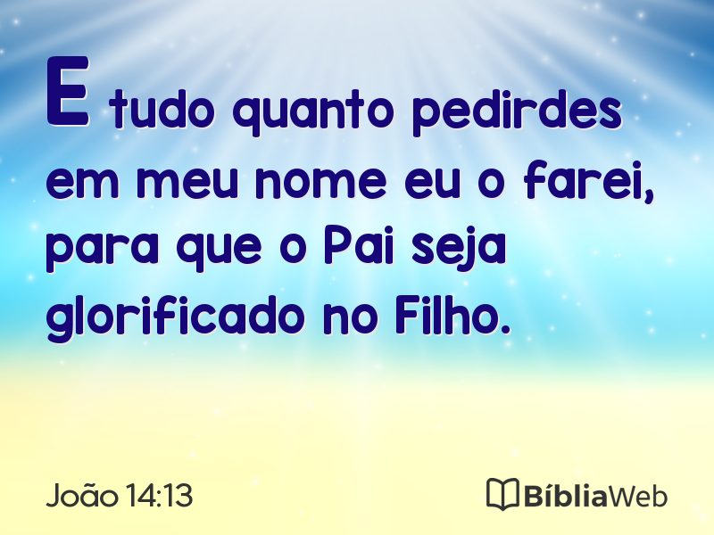João 14:13 em imagem para compartilhar