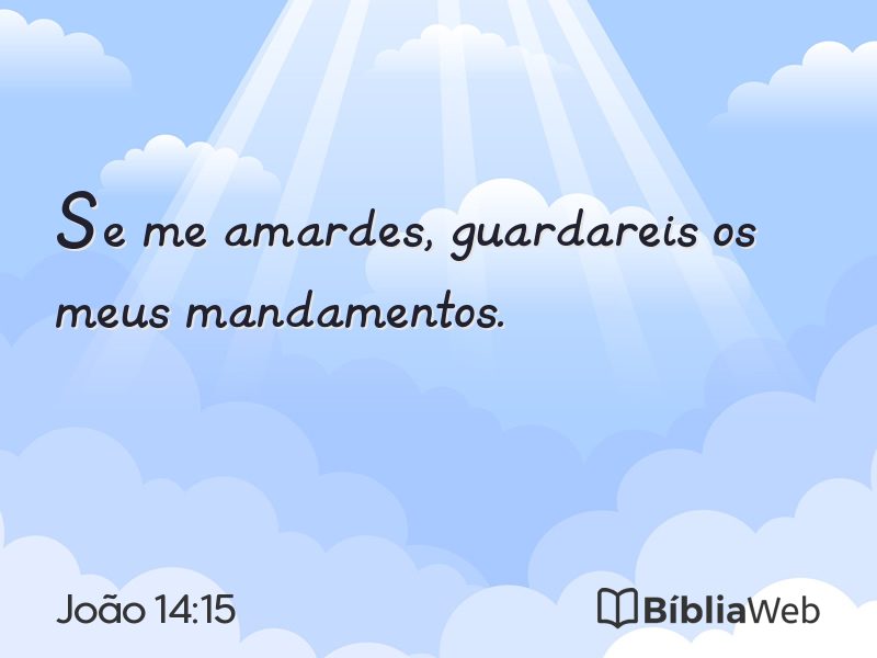 João 14:15 em imagem para compartilhar