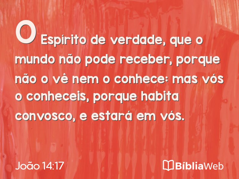João 14:17 em imagem para compartilhar