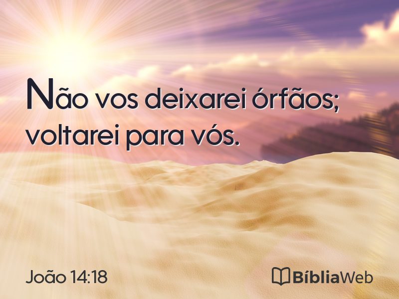 João 14:18 em imagem para compartilhar