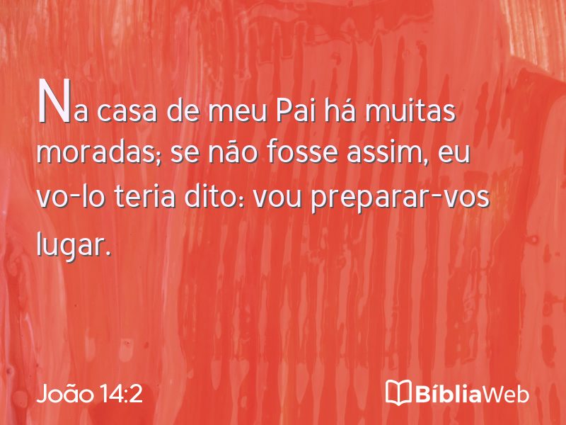 João 14:2 em imagem para compartilhar