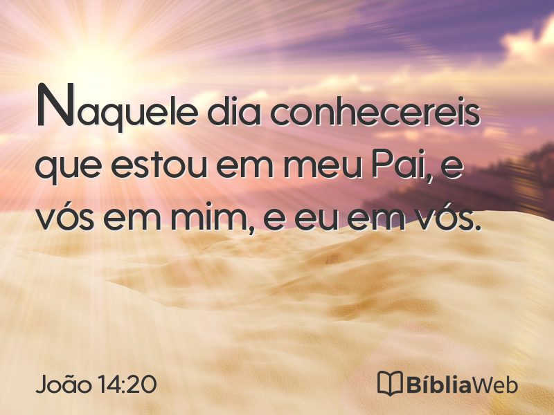 João 14:20 em imagem para compartilhar