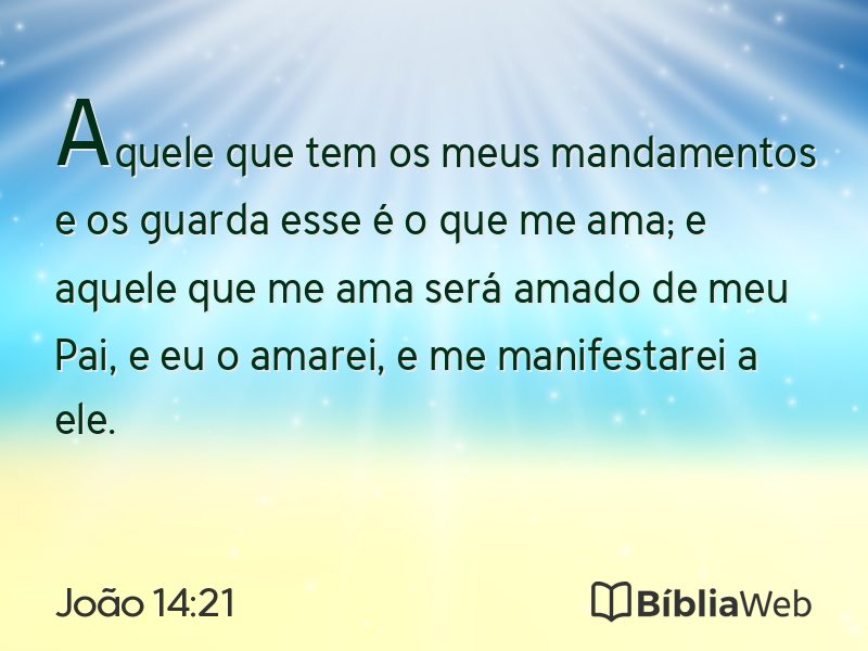 João 14:21 em imagem para compartilhar