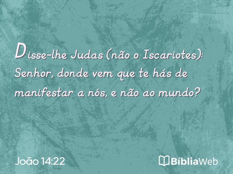 João 14:22 em imagem para compartilhar