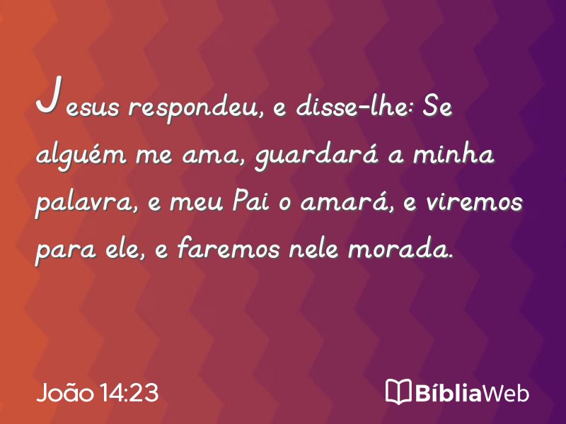 João 14:23 em imagem para compartilhar