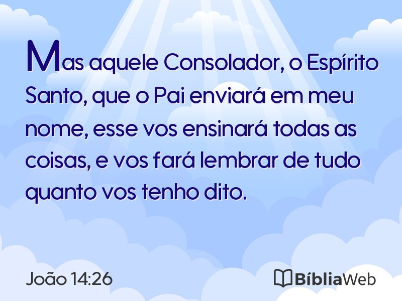 João 14:26 em imagem para compartilhar