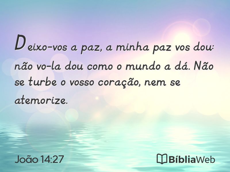 João 14:27 em imagem para compartilhar
