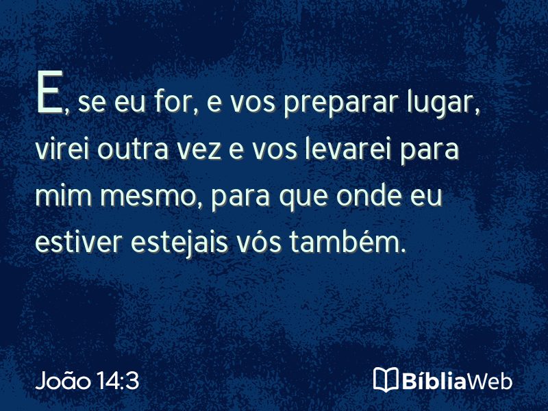 João 14:3 em imagem para compartilhar