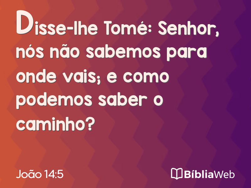João 14:5 em imagem para compartilhar
