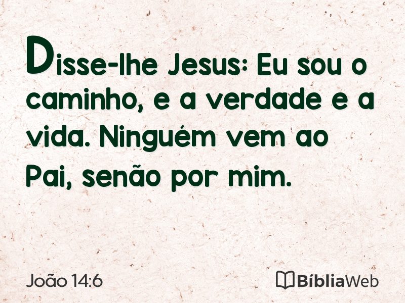 João 14:6 em imagem para compartilhar