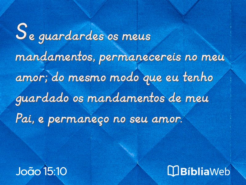 João 15:10 em imagem para compartilhar