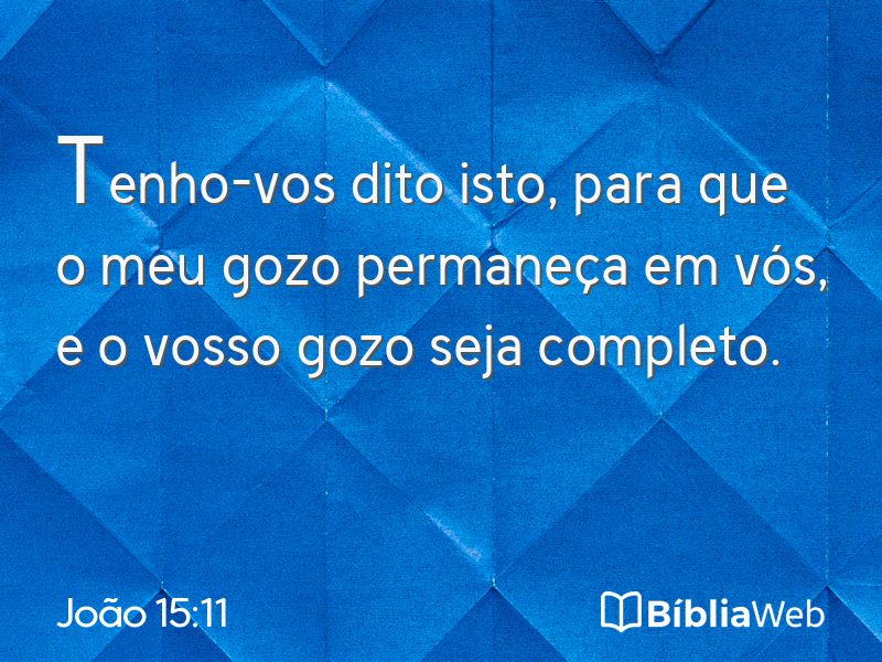 João 15:11 em imagem para compartilhar