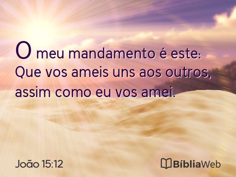 João 15:12 em imagem para compartilhar