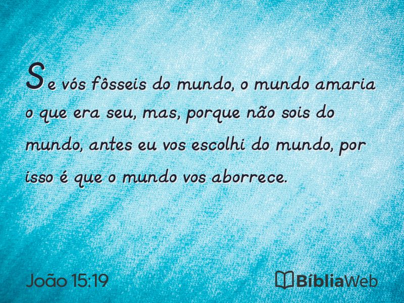 João 15:19 em imagem para compartilhar