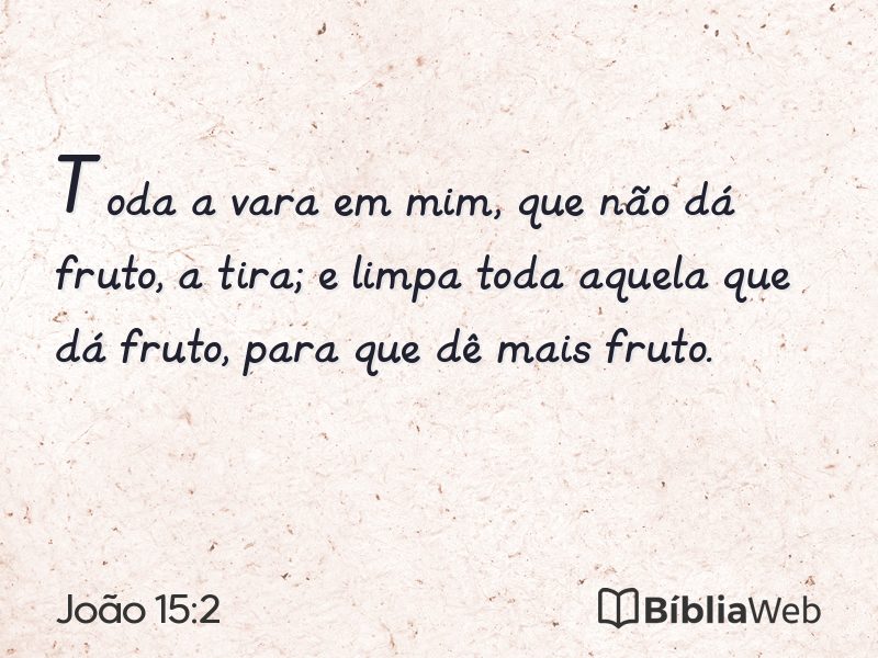 João 15:2 em imagem para compartilhar