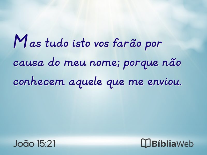João 15:21 em imagem para compartilhar