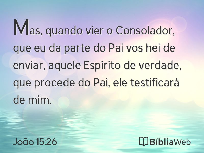João 15:26 em imagem para compartilhar
