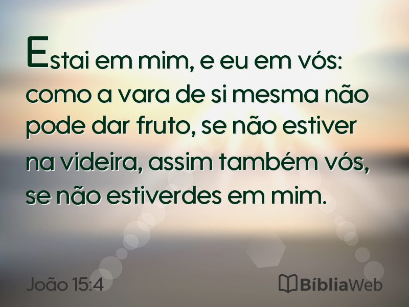 João 15:4 em imagem para compartilhar