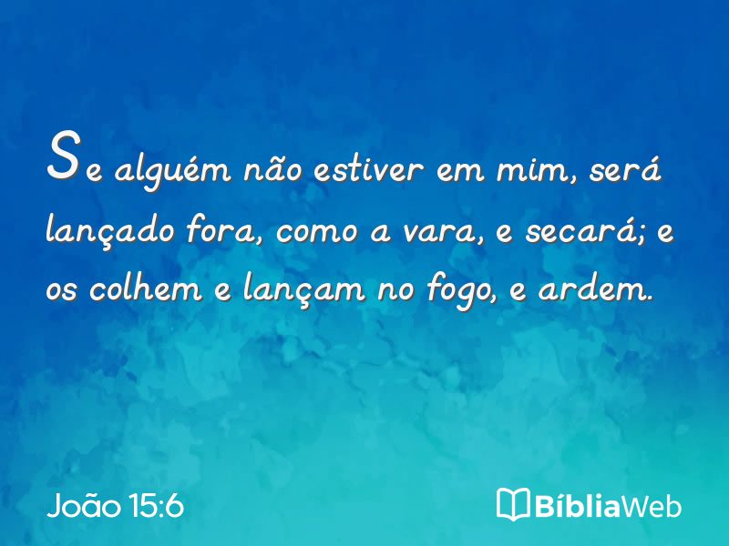 João 15:6 em imagem para compartilhar