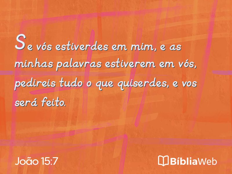 João 15:7 em imagem para compartilhar