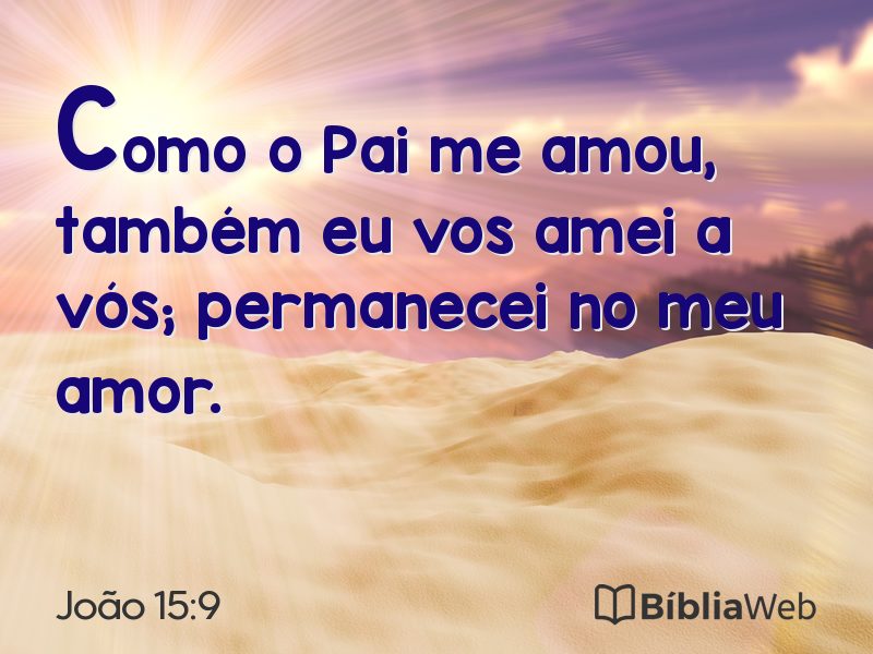 João 15:9 em imagem para compartilhar