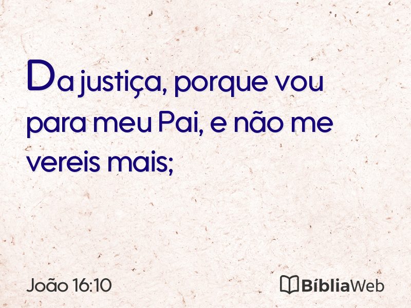 João 16:10 em imagem para compartilhar