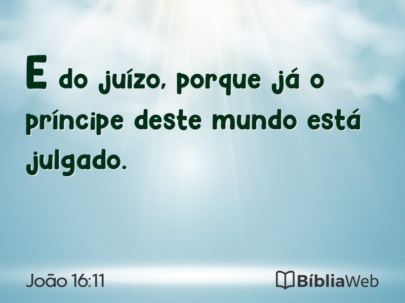 João 16:11 em imagem para compartilhar