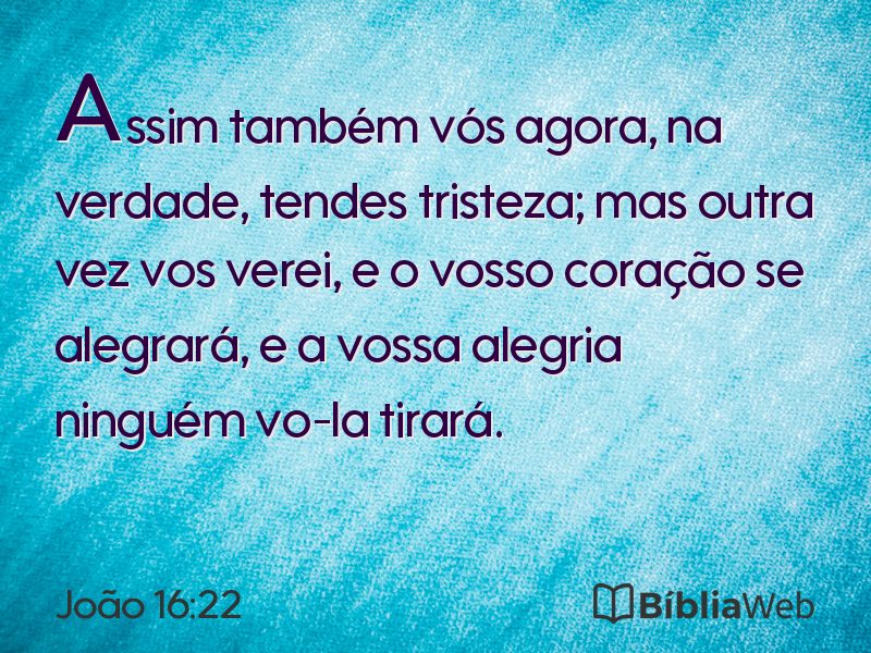 João 16:22 em imagem para compartilhar