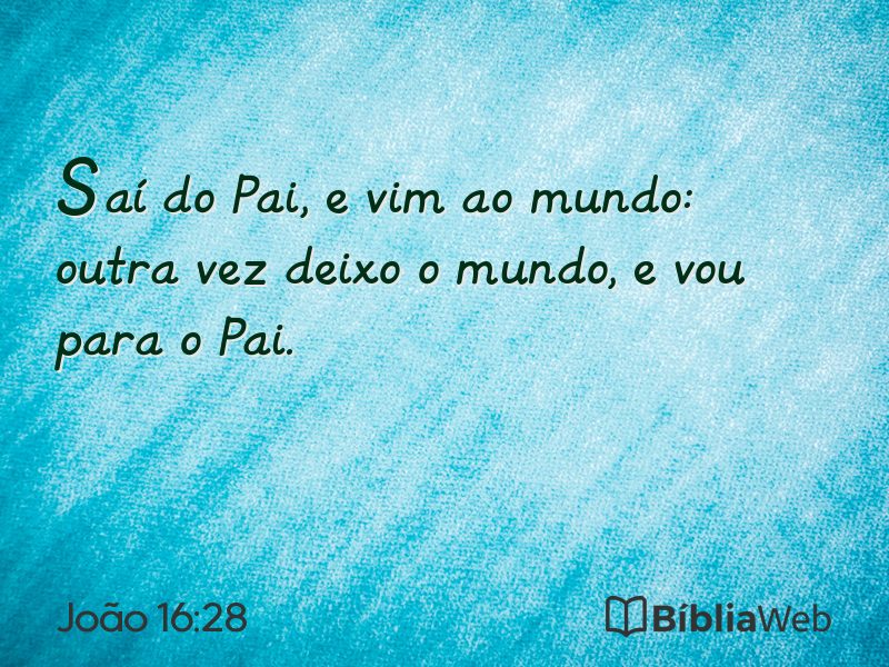 João 16:28 em imagem para compartilhar