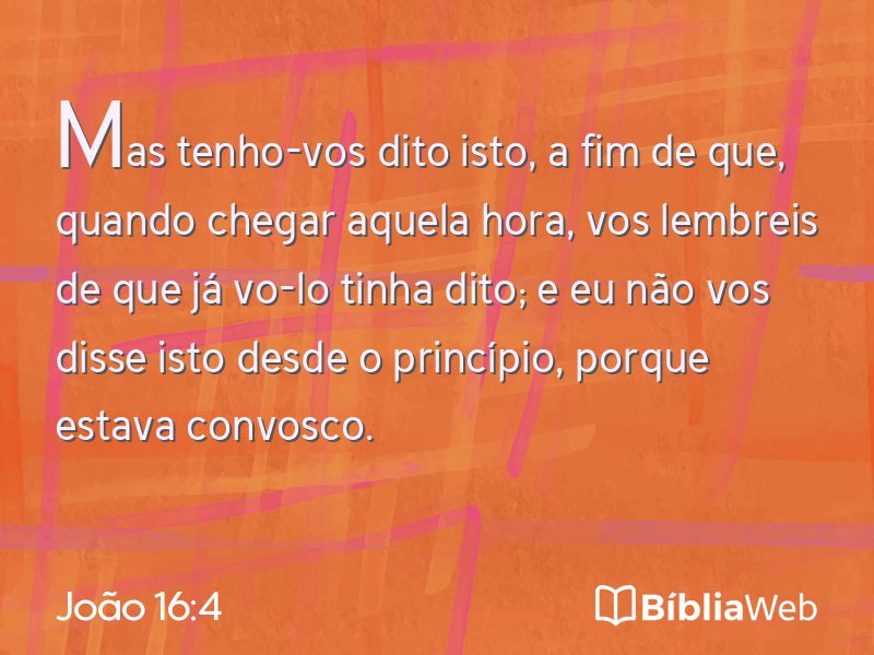 João 16:4 em imagem para compartilhar