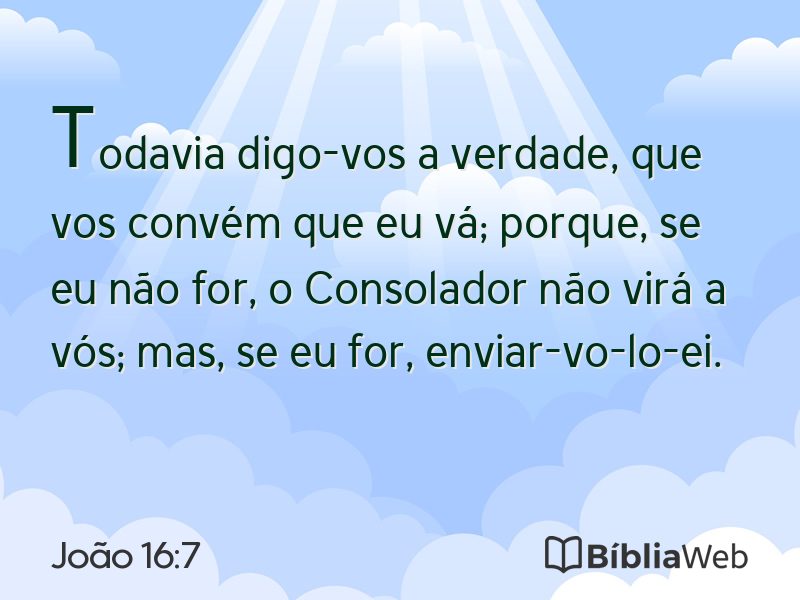 João 16:7 em imagem para compartilhar