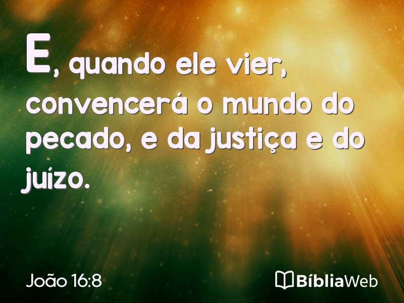 João 16:8 em imagem para compartilhar