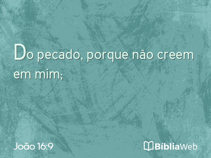 João 16:9 em imagem para compartilhar