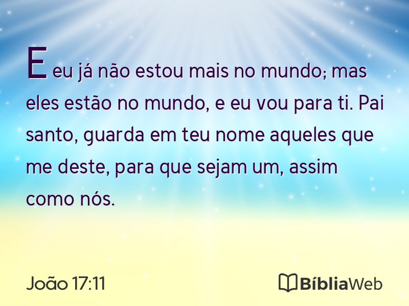 João 17:11 em imagem para compartilhar