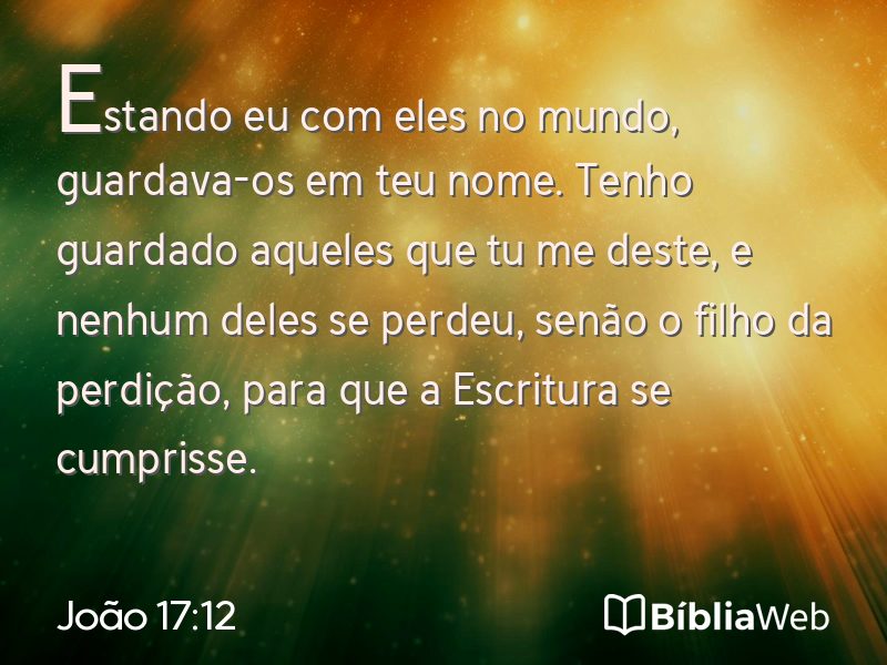 João 17:12 em imagem para compartilhar