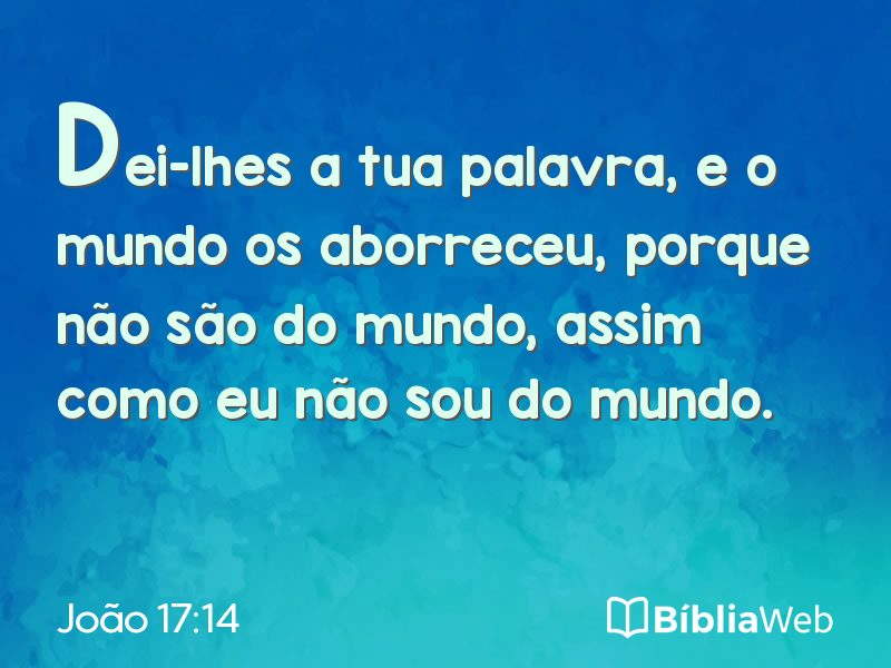 João 17:14 em imagem para compartilhar