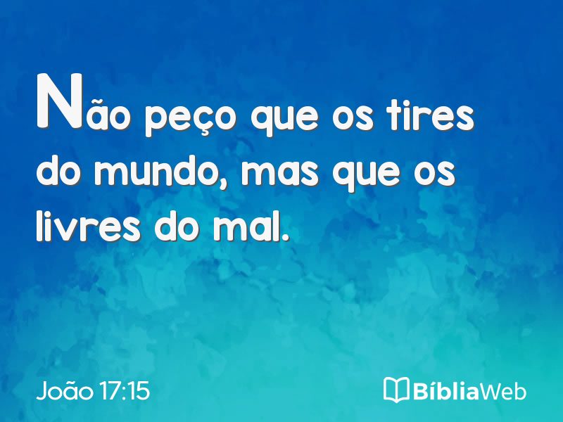 João 17:15 em imagem para compartilhar