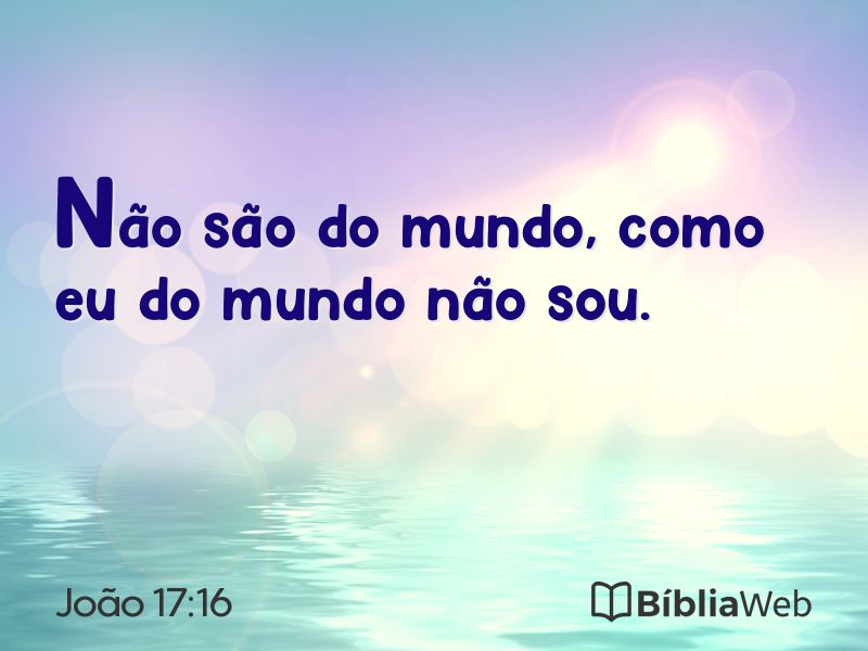 João 17:16 em imagem para compartilhar