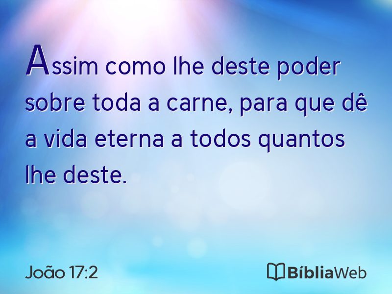 João 17:2 em imagem para compartilhar