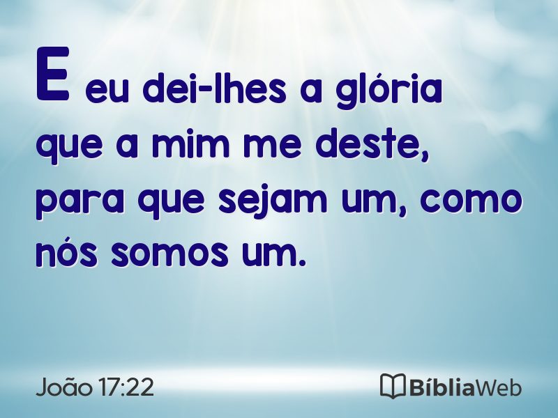 João 17:22 em imagem para compartilhar