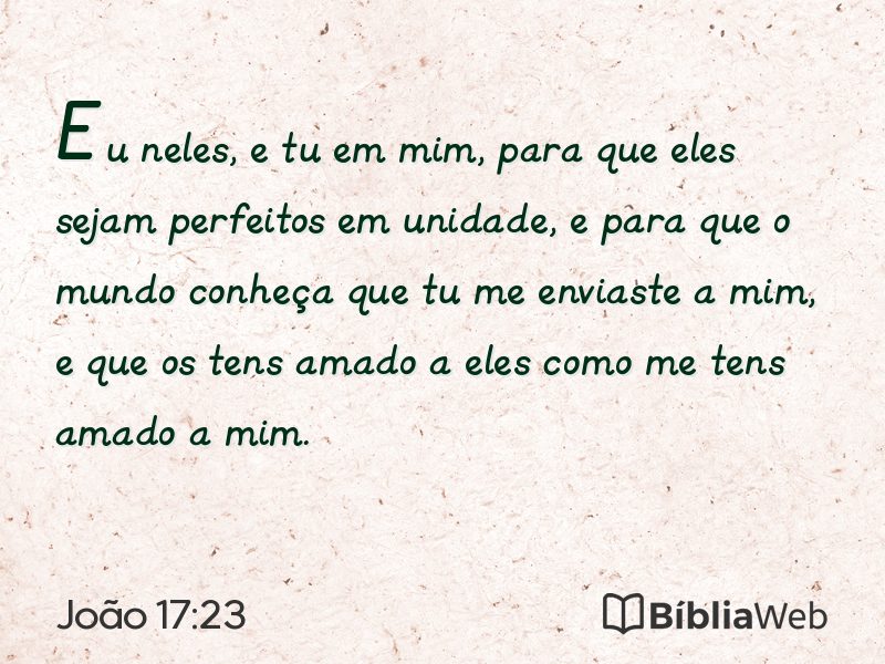 João 17:23 em imagem para compartilhar