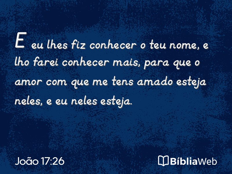 João 17:26 em imagem para compartilhar