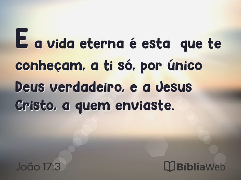 João 17:3 em imagem para compartilhar