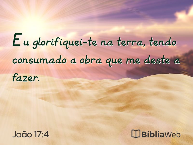 João 17:4 em imagem para compartilhar