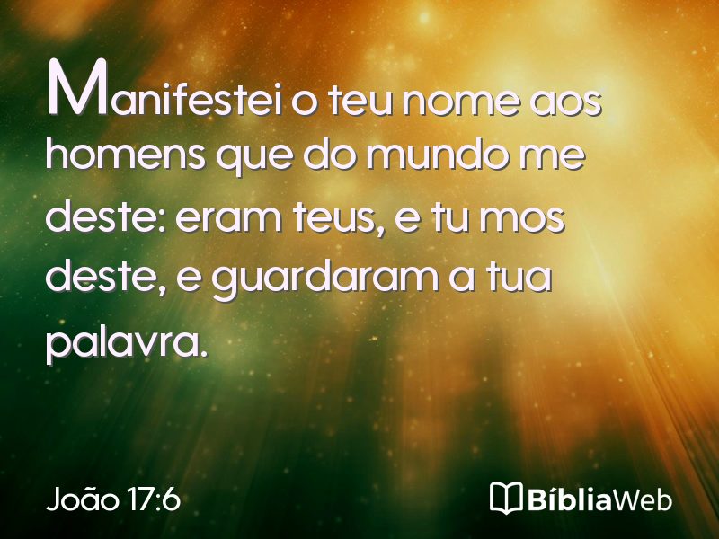 João 17:6 em imagem para compartilhar