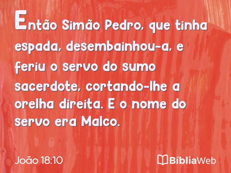João 18:10 em imagem para compartilhar