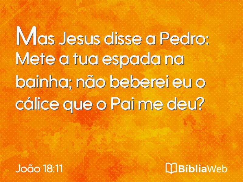 João 18:11 em imagem para compartilhar