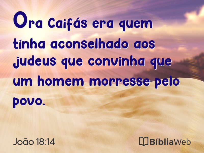 João 18:14 em imagem para compartilhar
