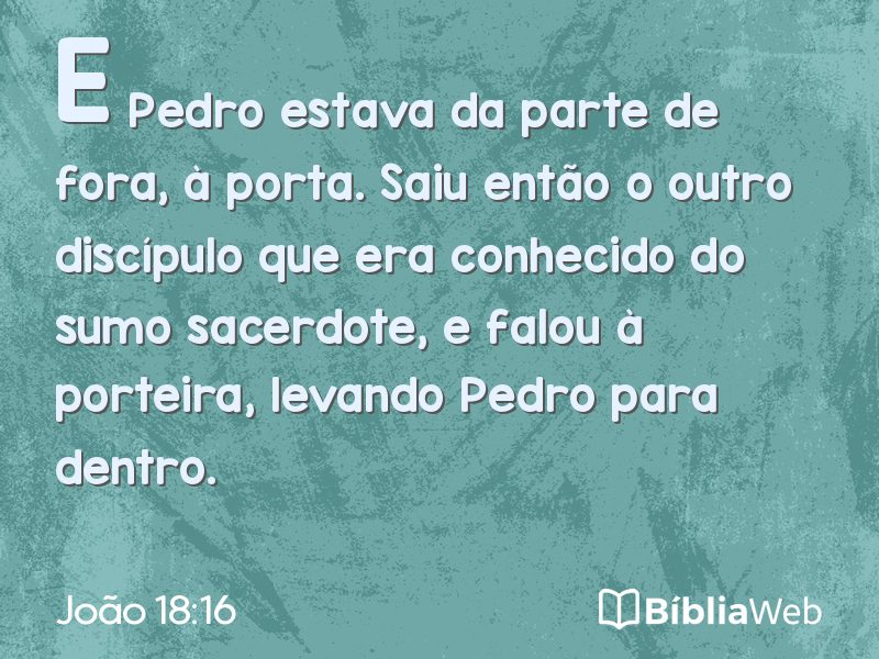 João 18:16 em imagem para compartilhar